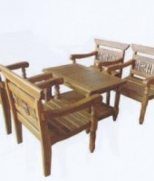 ชุดรับแขกคาราบาว โต๊ะกลางขนาด 60x80x55 เก้าอี้ 50x60x85  0